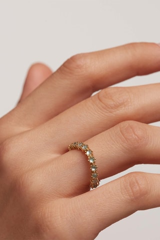 Bague Blue Tide Ring Motion  Argent plaqué or jaune