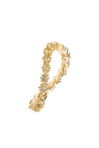 Bague Green Tide Ring Motion  Argent plaqué or jaune et zircons