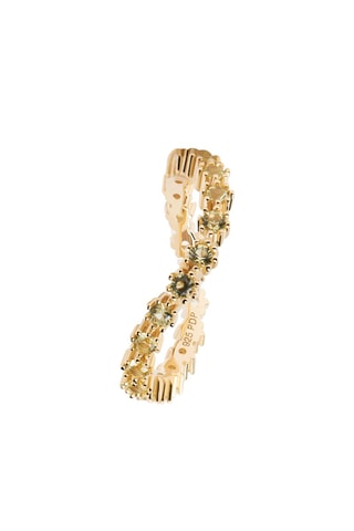 Bague Green Tide Ring Motion  Argent plaqué or jaune et zircons