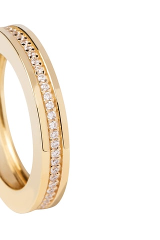 Bague Infinity Ring Essentials  Argent plaqué or jaune et zircons