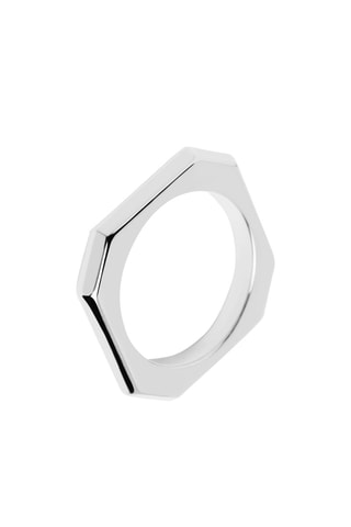 Bague Signature Link Silver Ring The Chain -  Argent