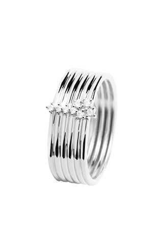 Bague Super Nova Silver Ring Superfuture  -  Argent et zircons