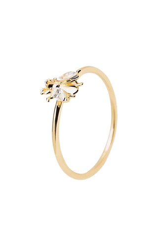 Bague Buzz Ring Zaza  Argent plaqué or jaune et zircons
