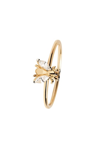 Bague Buzz Ring Zaza  Argent plaqué or jaune et zircons