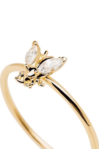 Bague Buzz Ring Zaza  Argent plaqué or jaune et zircons