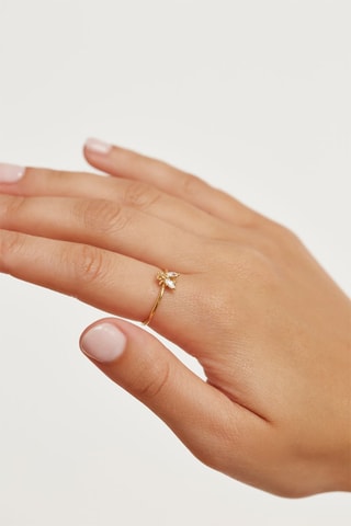 Bague Buzz Ring Zaza  Argent plaqué or jaune et zircons