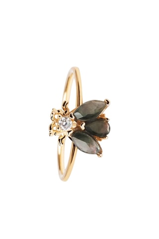 Bague Zaza Ring Zaza  Argent plaqué or jaune et zircons