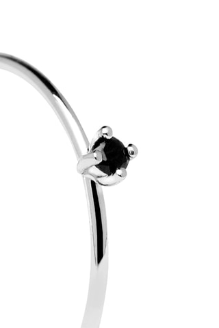 Bague Black Solitary Silver Ring Essentials  Argent et zircon
