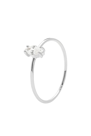 Bague White India Silver Ring Essentials  - Argent et zircon