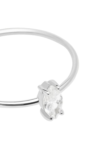 Bague White India Silver Ring Essentials  - Argent et zircon