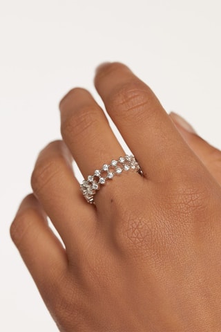 Bague Slim Dumbo Silver Ring Essentials - Argent et zircons