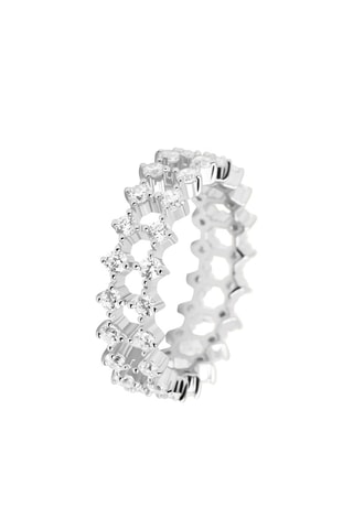 Bague Slim Dumbo Silver Ring Essentials - Argent et zircons