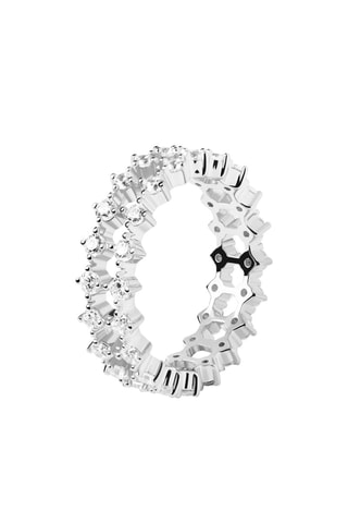 Bague Slim Dumbo Silver Ring Essentials - Argent et zircons