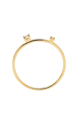 Bague Kita Ring L'essentiel 
Argent plaqué or jaune et zircons