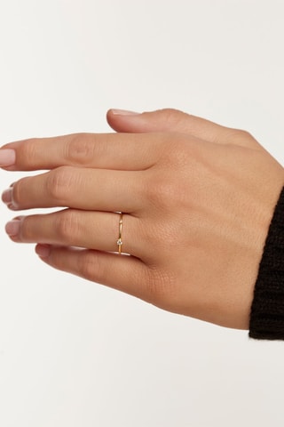 Bague Kita Ring L'essentiel 
Argent plaqué or jaune et zircons