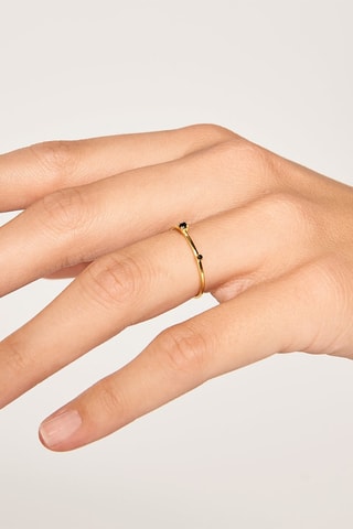 Bague Black Kita - Argent plaqué or jaune