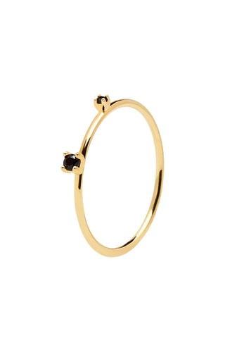 Bague Black Kita - Argent plaqué or jaune