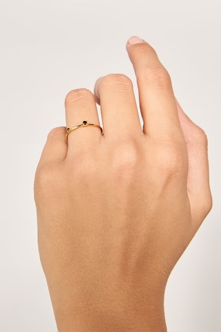 Bague Black Kita - Argent plaqué or jaune