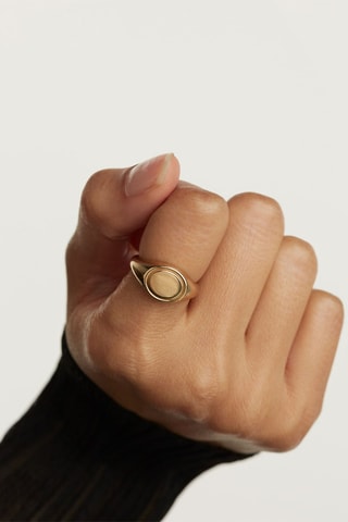 Bague Stamp - Argent plaqué or jaune