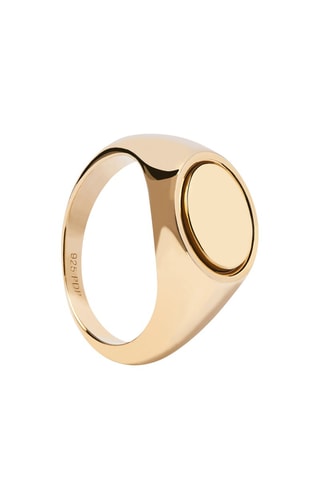 Bague Stamp - Argent plaqué or jaune