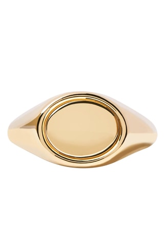 Bague Stamp - Argent plaqué or jaune