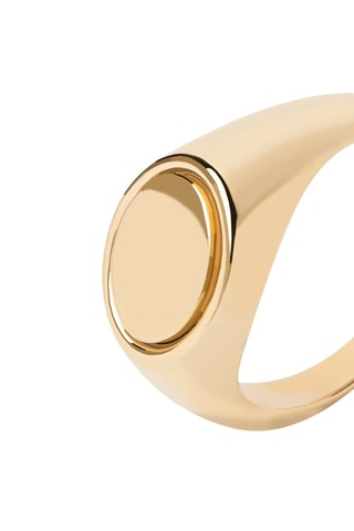 Bague Stamp - Argent plaqué or jaune