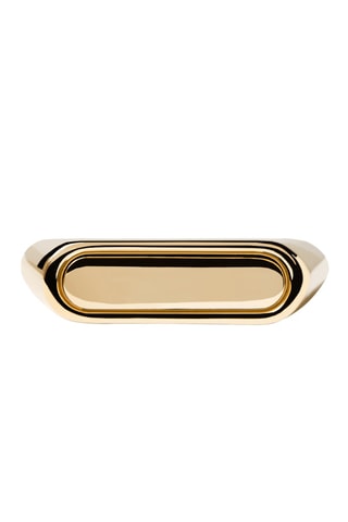 Bague Ribbon Stamp - Argent plaqué or jaune