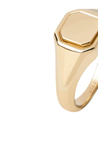 Bague Octet Stamp - Argent plaqué or jaune