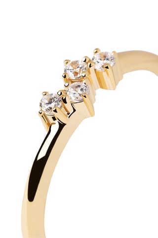 Bague Quatre - Argent plaqué or jaune