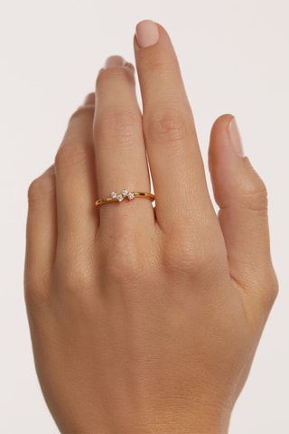 Bague Quatre - Argent plaqué or jaune