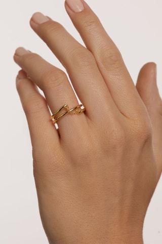 Bague Giro - Argent plaqué or jaune