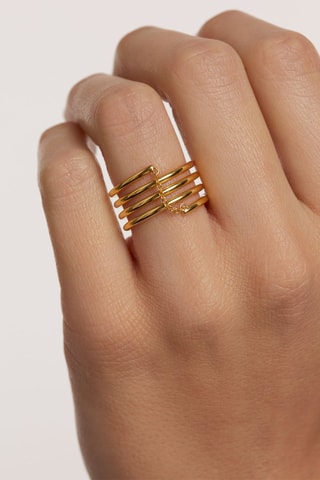 Bague Spring - Argent plaqué or jaune