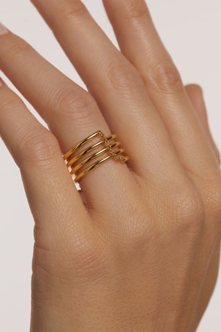 Bague Spring - Argent plaqué or jaune
