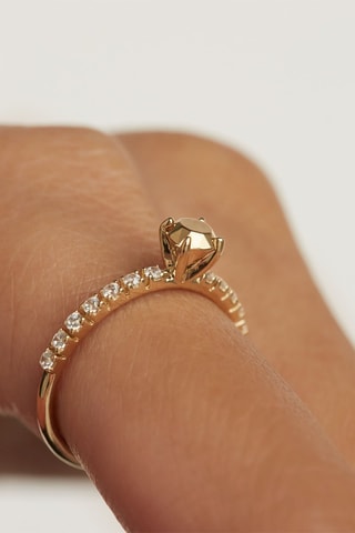 Bague Extra Golden - Argent plaqué or jaune