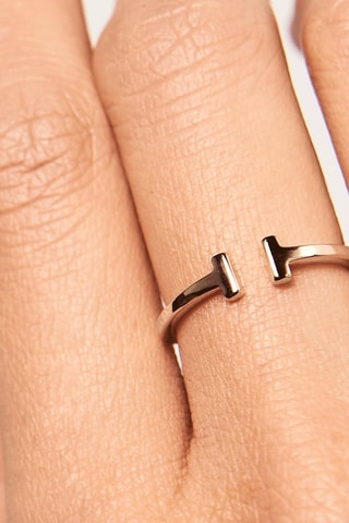 Bague Double - Argent plaqué or rose