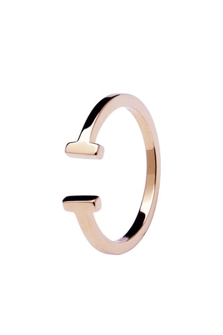 Bague Double - Argent plaqué or rose