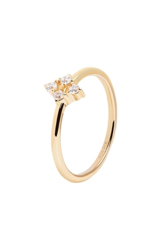 Bague Arda - Argent plaqué or jaune et zircons cubiques
