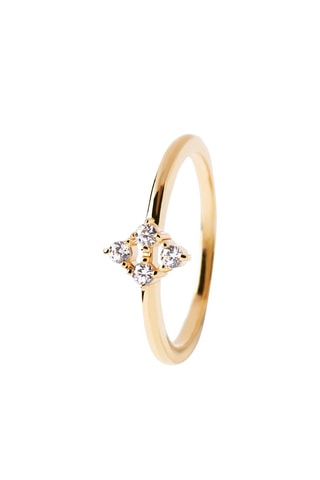 Bague Arda - Argent plaqué or jaune et zircons cubiques