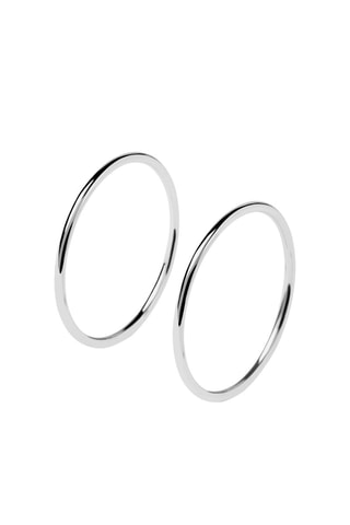 2 bagues Twin - Argent