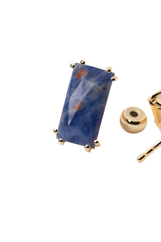 Piercing Maiko Argent plaqué or jaune  et sodalite