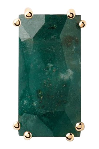 Piercing Maiko Argent plaqué or jaune et agate