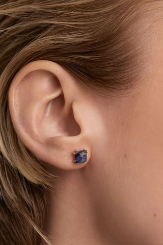 Piercing Suki Argent plaqué or jaune et sodalite