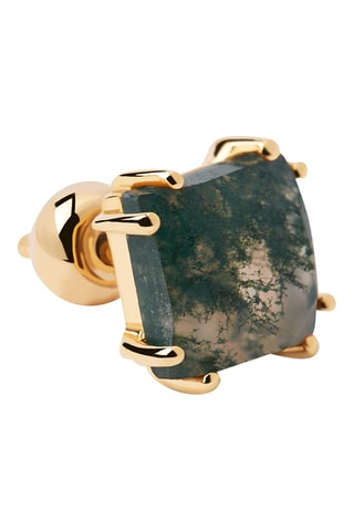 Piercing Suki Argent plaqué or jaune et agate