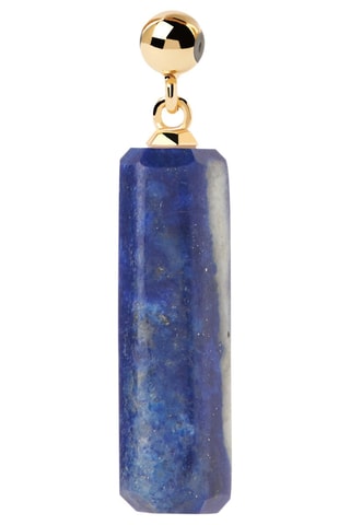 Charm - Argent plaqué or jaune et lapis-lazuli