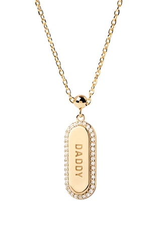 Charm Daddy - Argent plaqué or jaune et zircons