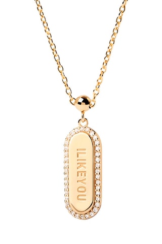 Charm Ilikeyou - Argent plaqué or jaune et zircons