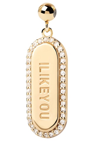 Charm Ilikeyou - Argent plaqué or jaune et zircons