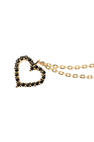 Collier Black Heart - Argent plaqué or jaune
