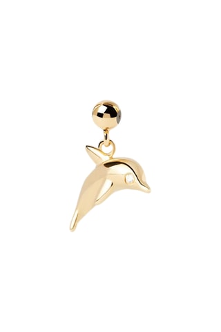 Charm Dolphin - Argent plaqué or jaune