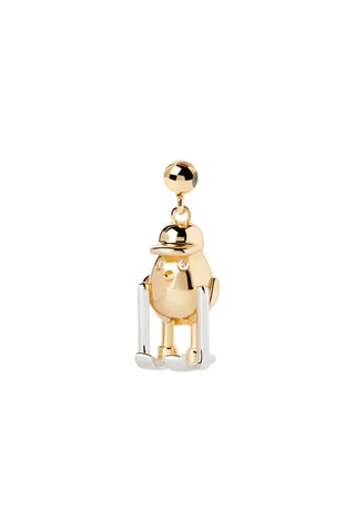 Charm Skiier - Argent plaqué or jaune